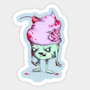 Zombie Cupcake Sticker